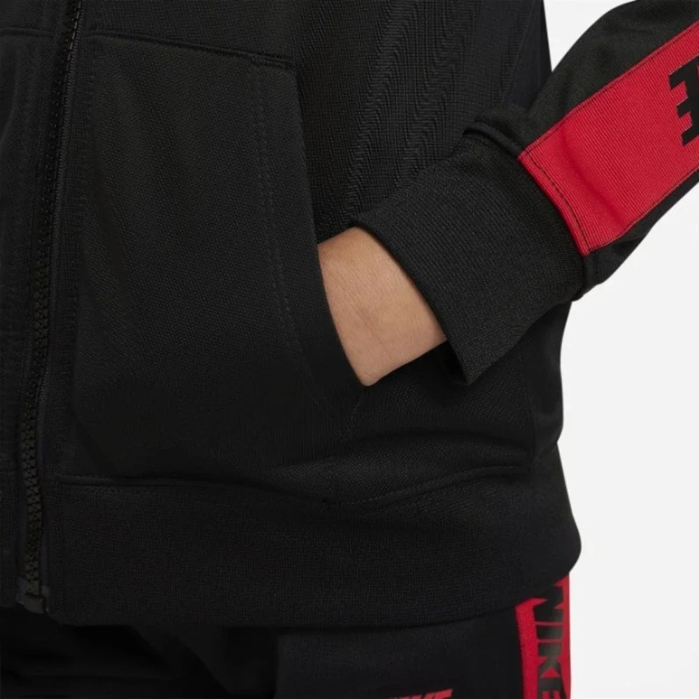 Nike Kids Baby 24M Logo Jacket Pants Track Set Light Black/Red 66G796G - Picture 5 of 7